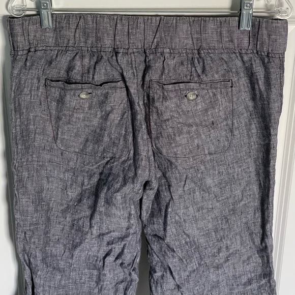 Athleta Bali heathered linen drawstring wide leg Pants 47157 - Picture 9 of 15